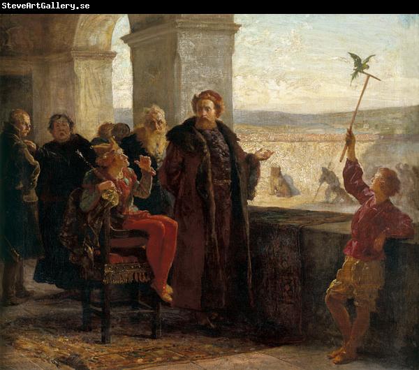 Wojciech Gerson Sigismund the Old with Staczyk at the Wawel Castle